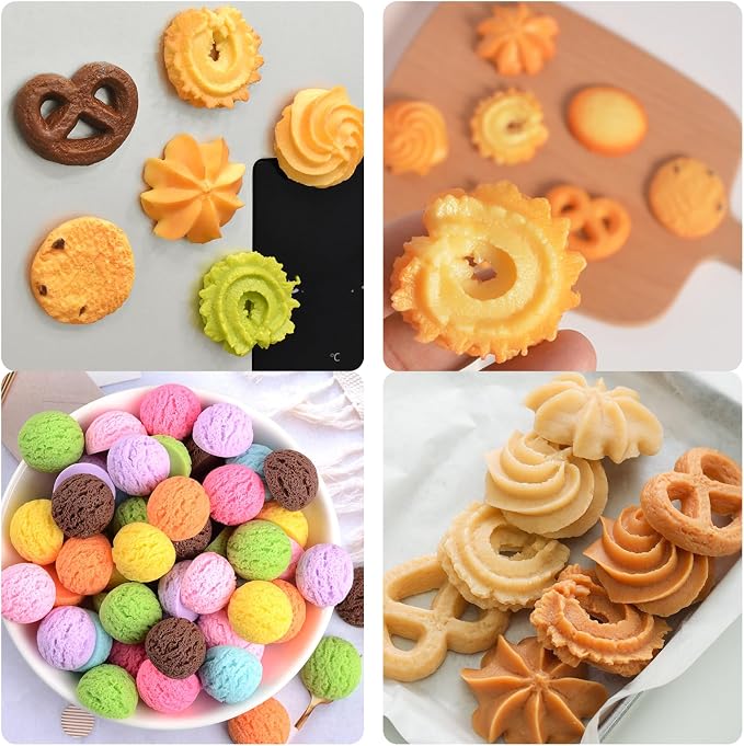 Cookies Chocolate Silicone Molds 6 Packs Donut Candy Mini Waffle Cookie Cream Molds for Cake Decoration Cupcake Toppers Jelly Butter Resin Clay