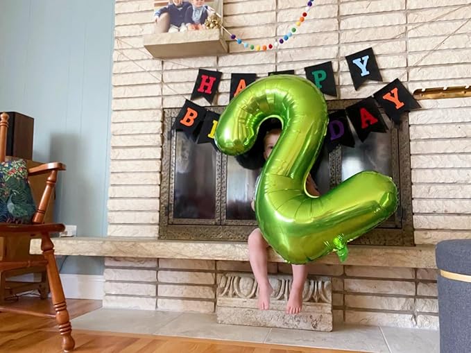 40 Inch Large Numbers Balloon, 4 Light Green Ballon for 4th 14 40 44 Birthday Party, Balloon 4 Number for Graduations Wedding Supplies