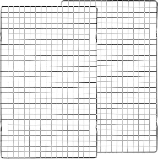 Tebery 2 Pack Heavy-Duty Wire Cooking Rack Baking Racks Fits Half Sheet Pan, Nonstick Baking & Cooling Grid for Roasting, Cooking, Grilling, Drying - 16" x 10"