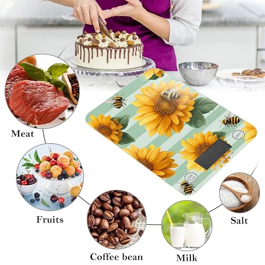 Food Scale Kitchen Scale Food Scales Digital Weight Grams and Ounces Small Electronic Food Scale for Baking Cooking Bee