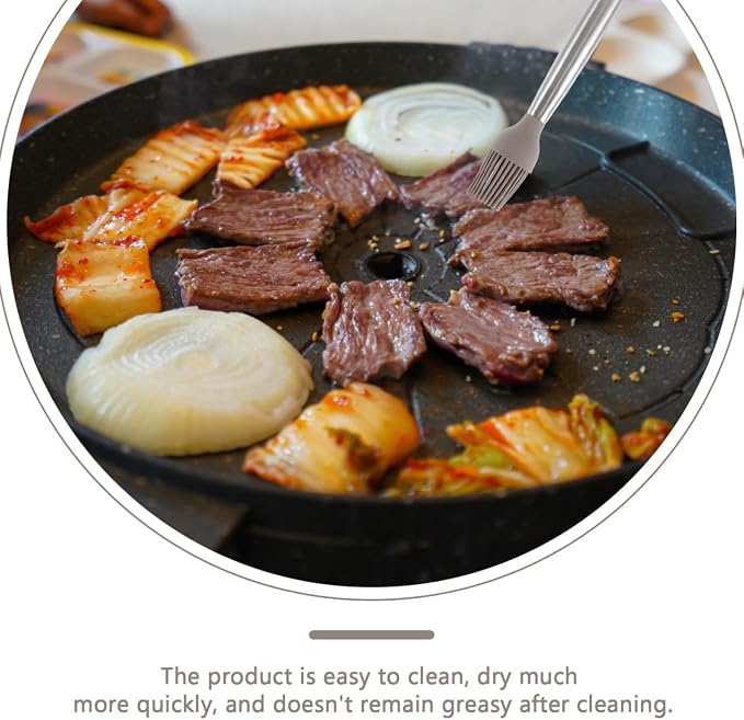 Stainless Steel Handle Silicone Basting Brush Heat Resistant Bbq Tool for Grilling Baking and Cooking Easy to Clean Non-melting for Marinades and Sauces