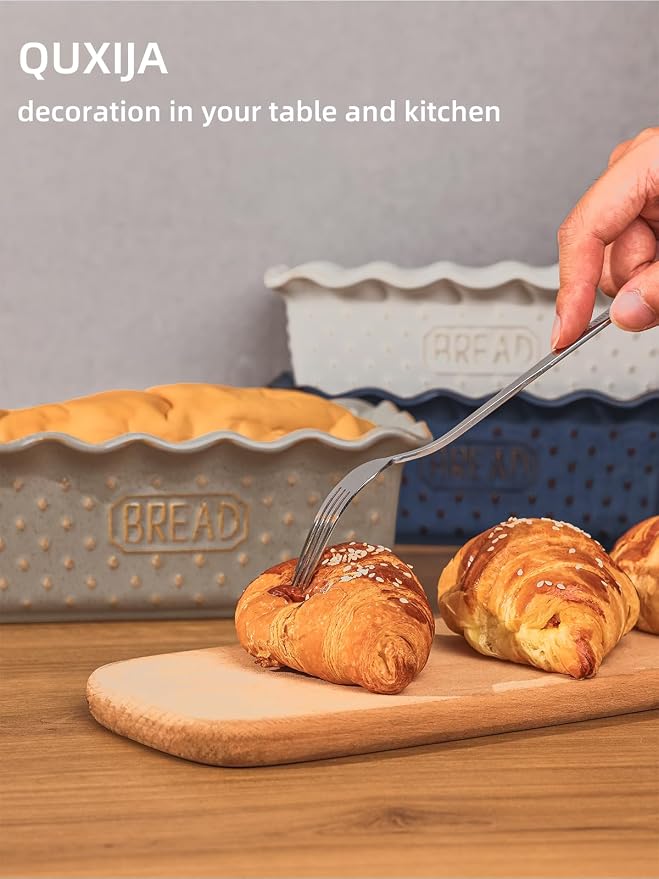 Ceramic Loaf Pan for Baking Bread, 9"X5" Bread Pans (Vintage Grey)