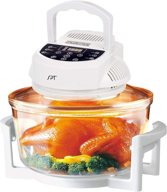 SPT SO-2005: Digital Convection Oven with Extender Ring and 6 Pre-programmed Settings, white