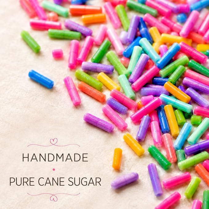 Confect Galaxy Pop Rainbow Sprinkles – Custom Blend Multicolor Jimmies – Edible Cake & Cupcake Decorating Toppings – Vegan, Gluten-Free, Nut-Free, Soy-Free, Dairy-Free, Palm Oil-Free – 4.2 Oz
