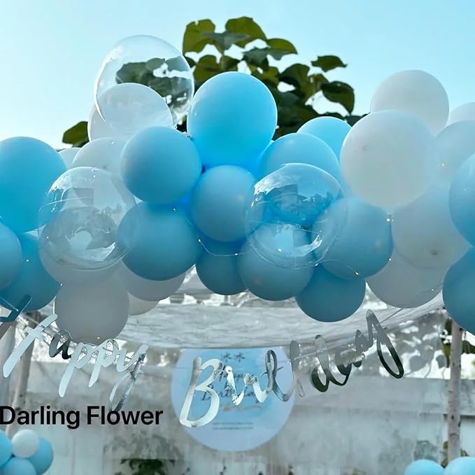 Voircoloria 90pack Aqua Balloons Different Size 18/12/10/5 Inch Aqua Balloon Garland Arch Kit for Graduation, Wedding, Birthday, Princess Theme Party, Baby Shower, Anniversary Party Decorations