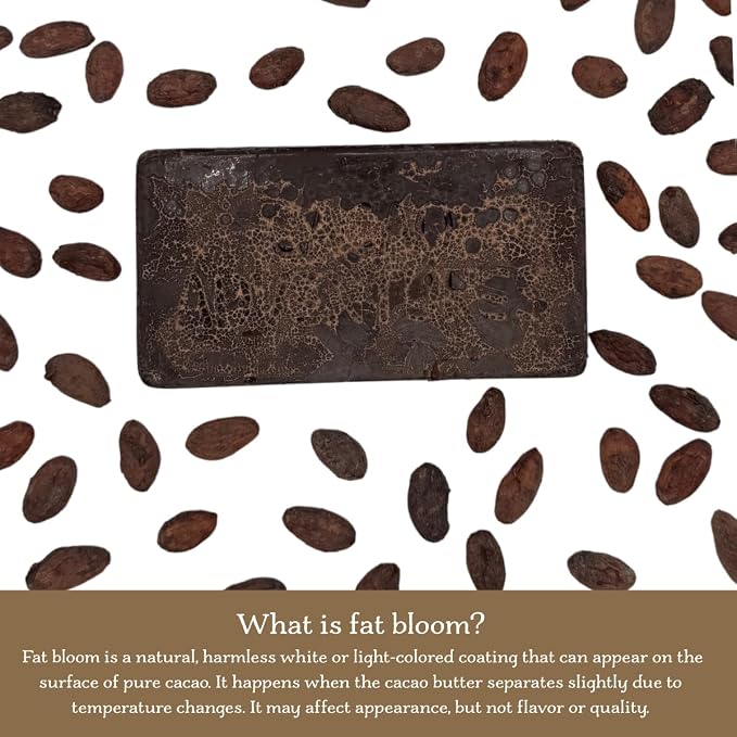Ceremonial Grade Cacao Block – 100% Pure Cacao Paste, High-Amazon Basin Peru, Unsweetened Vegan Drinking Chocolate for Rituals & Meditation, 8 oz