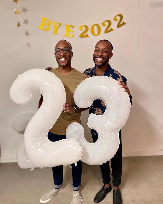 White 9 Balloon, Translucent Number Balloons 40 Inch, 9th Giant Birthday Decorations for Boys Girls, 19th 29th White Party Decorations Supplies, Number 9 Balloon