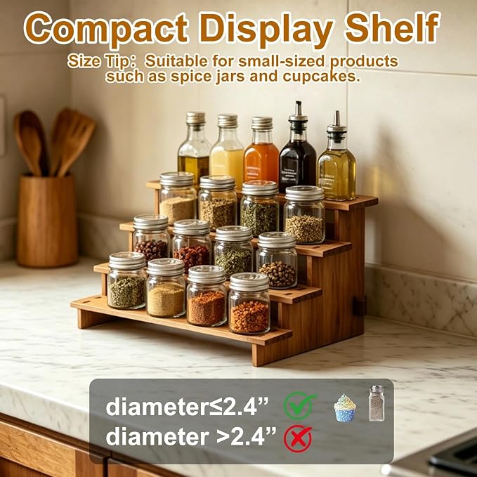 2PCS Cupcake Display Stand - 30s Quick Assembly, Easy Carry&Store | 4 Tier Display Risers for Dessert, Cup Cake, Spice, Candles, Matcha Station, Vendor, Tiered Cupcake Stand