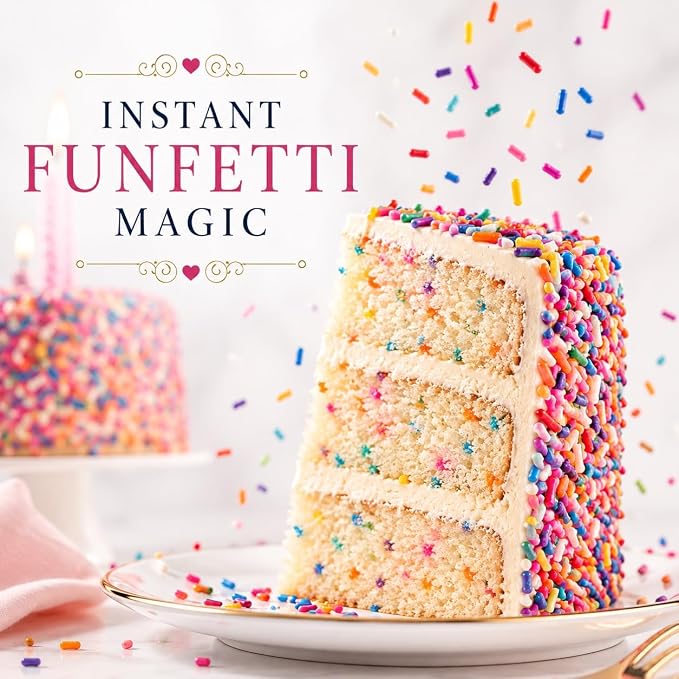 Confect Rainbow Sprinkles I Custom Blend Jimmes I Multicolor Decorative Toppings I Cake and Cupcake Decorative Topping | Vegan, Gluten-Free, Palm Oil-Free - 4.2oz (Rainbow Magic)