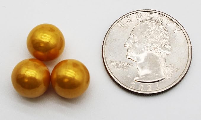 8 Ounce 10MM Gold Edible Candy Beads For Decorating Wedding Cakes-Gemstone Candy For Parties-100% Edible
