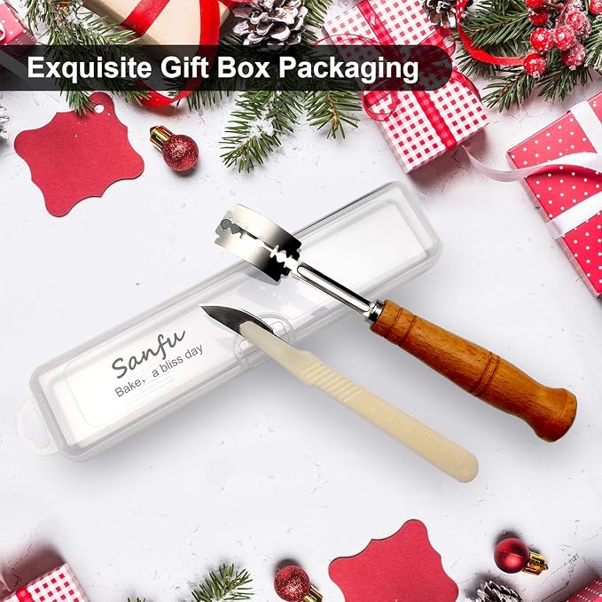 2 in 1 Bread Lame with Storage Case, Professional Bread Scoring Tool Kit, Essential for Home Bakers & Culinary Programs