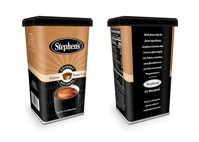 Stephen’s Gourmet Hot Cocoa Variety Pack, Peanut Butter Cup, Milk Chocolate and Dark Chocolate Hot Chocolate Drink for Cozy Winter Beverages, 14 Ounce (Variety Pack)