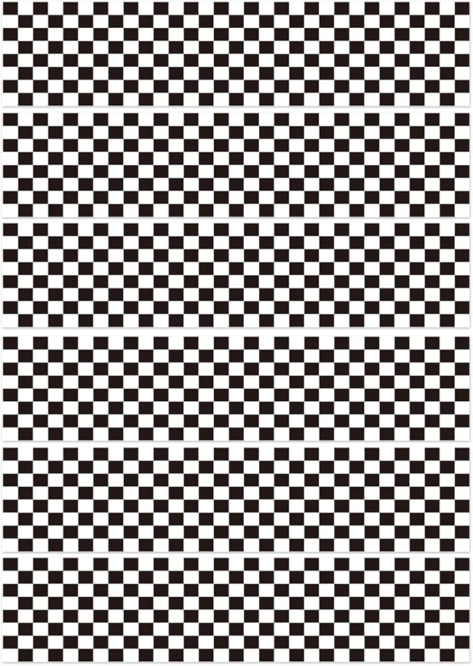 6pcs Edible Cake Borders, 28x6.2cm/11x2.44in Black White Checkered Race Car Theme Birthday Cake Decorations Pre-Cut Rice Wrap Paper Strips Decor for Racing Theme Image Party Kids Birthday