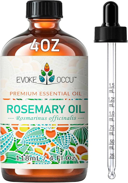 EVOKE OCCU Rosemary Oil for Hair Growth, Nourishing Scalp, Relieving Hair Loss & Reducing Dandruff - 4 Fl Oz