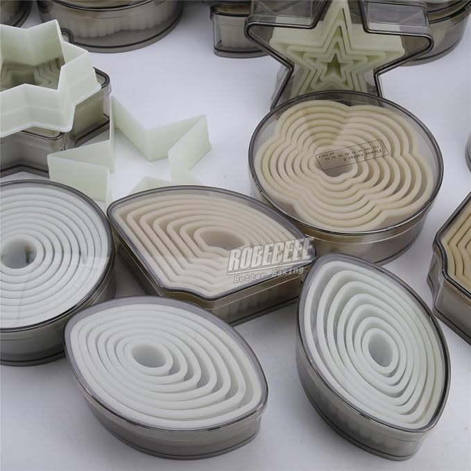 Multi-Shape Nylon Cookie Molds Round Square Star Plastic Geometry Biscuit Cutter Dough Mousse Bread Slicer DIY Bakery Utensils (Six Pointed Star)