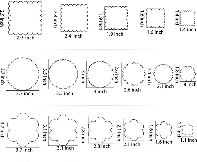 32Pcs Cookie Cutter Set, Biscuit Cutters Shapes, Multi-Size Sandwich Fondant Cake Fruit Vegetable Shapes Cutter Set,Include Square, Round, Star, Heart, Flower, Tree (6 Shapes)