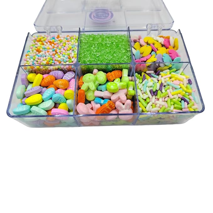Easter Sprinkles, Edible Bunny Carrots Sprinkle, Rainbow Sprinkles with Jimmies Nonpareils Sanding Sugar for Cake Decorating, Baking, Ice Cream, Cookies Decorations, Cupcake Toppers