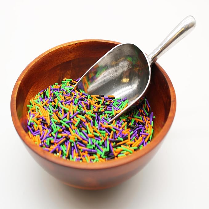 Naturejam's Halloween Sprinkles Cake Decorations - 8oz Scary Halloween Decorations - Purple, Green, Orange & Black Cake & Cookie Toppers - Decorating Supplies - Spooky Decor - Cupcake Toppings & Ice Cream Jimmies