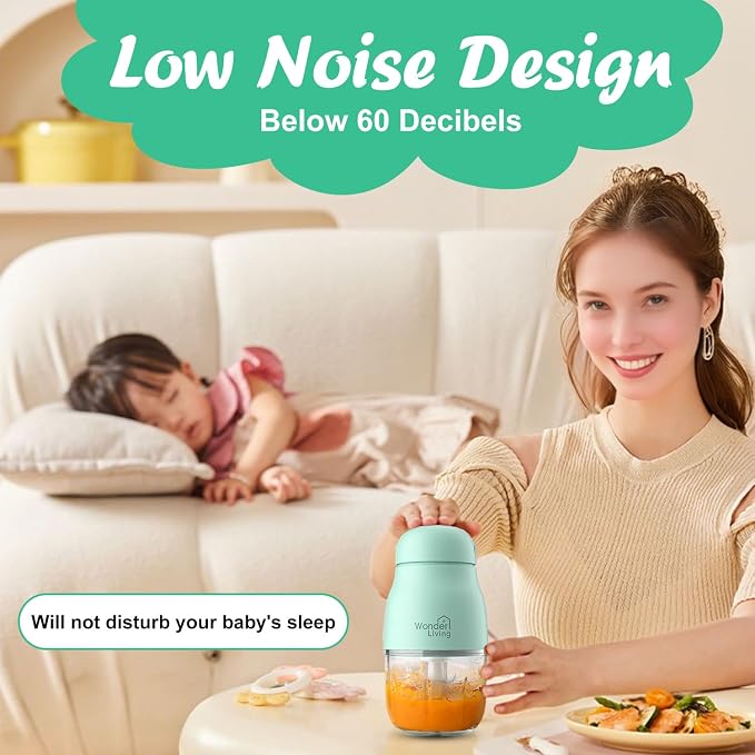 Baby Food Maker with Glass Cups & Freezer Tray, Compact Baby Processor for Smoothies, Hands-Free One-Touch, 230W Motor