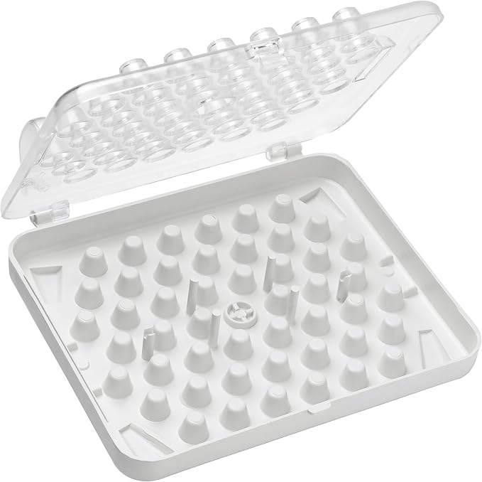 Ateco 8783 Tube Storage Box, 52-Compartments for Small Decorating Tubes