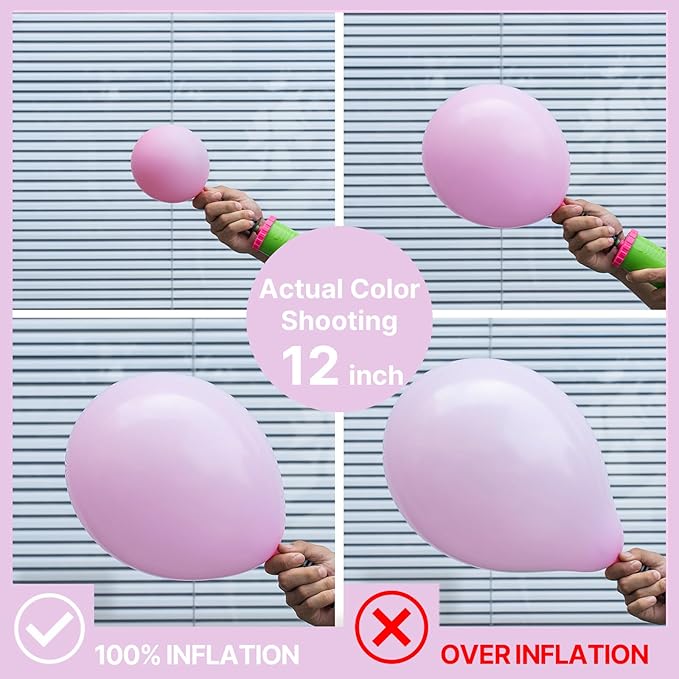 PartyWoo Pink Balloons 127 pcs Different Sizes of 36 18 12 10 5 Inch Lilac Pastel Pink Purple Latex Helium Balloon Arch Kit Garland for Baby Shower Butterfly Birthday Party Decorations Pink-Q04