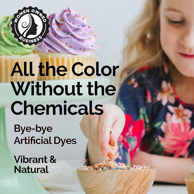 Color Kitchen Plant-Based Blue Food Coloring Powders, Natural Colors, No Artificial Dyes, Gluten Free, Kosher, Vegan (Pack of 10)