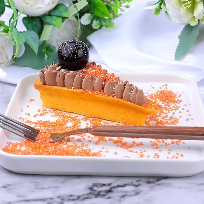 Orange Sprinkles for Baking Edible, Sanding Crystal Sugar 130g/4.6oz, Cupcake, Cookie and Donuts Toppings, Wedding, Birthday Party Supplies