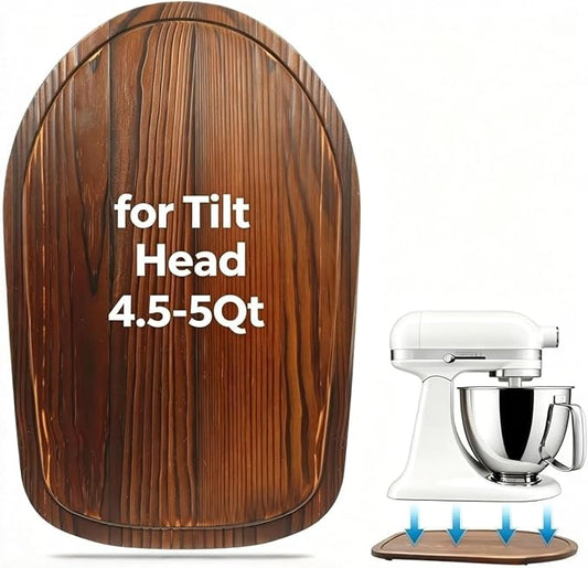 Mixer Slider Compatible with Kitchen aid 4 .5-5 Qt Stand Mixer Pine Wood - Kitchen Countertop Storage Mover Sliding Caddy for Kitchen Aid 4 .5-5 Qt Mixer (4 .5-5 Qt - Brown)