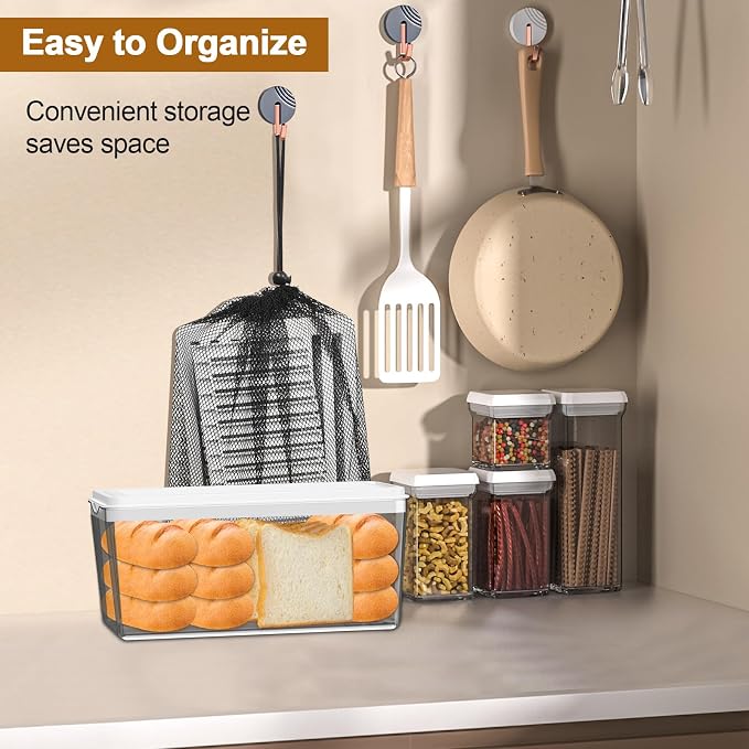 Kiss Core Upgrade Pull Out Bread Slicer for Homemade Bread with Bread Box, Foldable Bread Slicing Guide,Removable Cutting Board, Slice Evenly, Bread cutter slicer Suitable for Bread Making Supplies