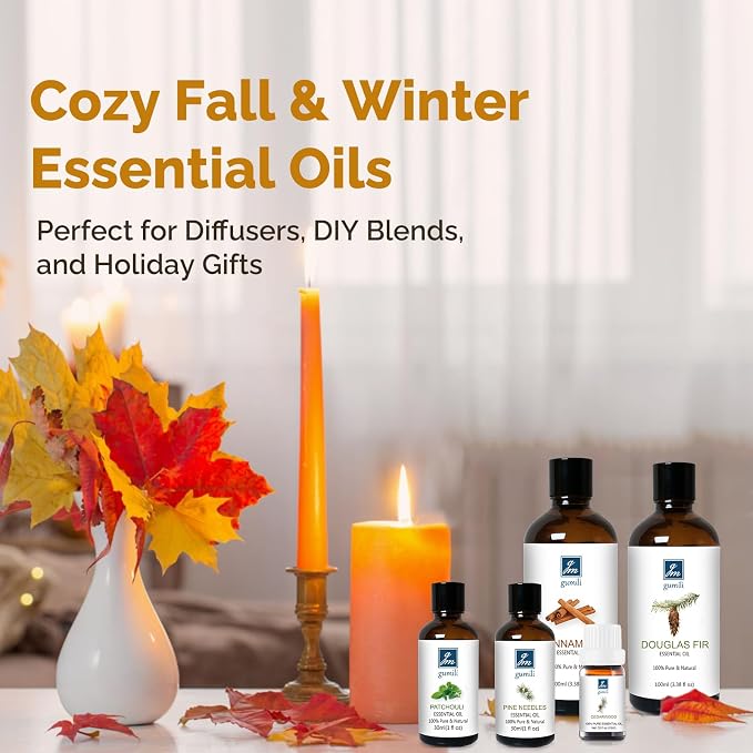 GM Gumili Cedarwood Essential Oil for Diffuser Skin Hair Holiday Home Care