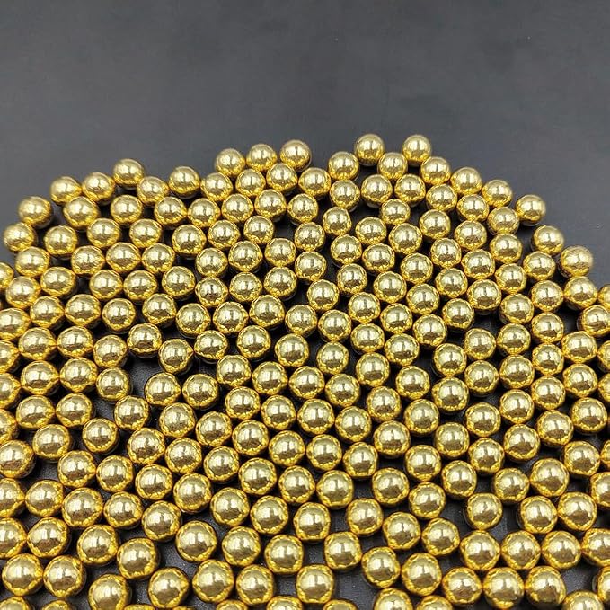 Homankit Gold Pearl Sprinkles for Cake Decorating, 7mm 120g/4.23OZ Sugar Pearl Cake Decorations for Baking Cookie Cupcake Toppers Ice Cream Toppings Birthday Wedding Supplies