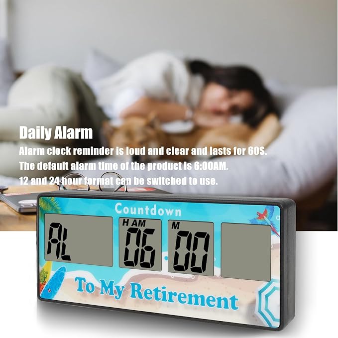 Jayron Reusable and Magnet Countdown Timer 9999 Days Digital Alarm Loud Clock Bedside Reminder, Kitchen Countdown Timer for Event Reminder Baby Retirement Cooking Pregnancy Wedding Christmas (Blue)