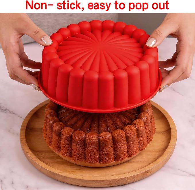 SOV Silicone Springform Pan Protector for 7.5inch Pans, Silicone Cheesecake Waterbath Pan Protector for Preventing Water from Entering (8 inch +2 packs)