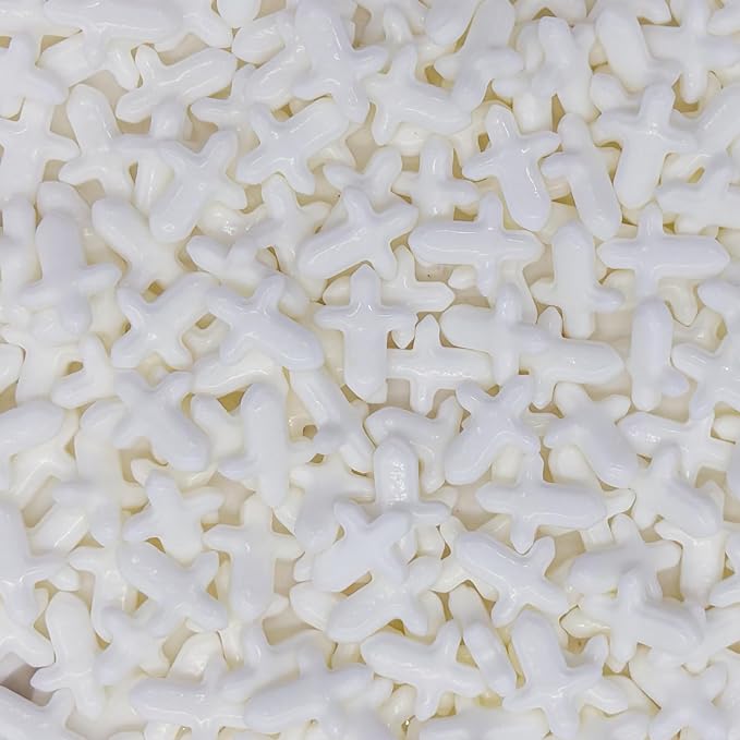 White Cross Sprinkles Edible Toppers Cake Decorating Mixed Size Cake Decorations Cupcake Toppers Cookie Decorating Perfect for Cakes,Cupcakes,Desserts Toppings 3OZ