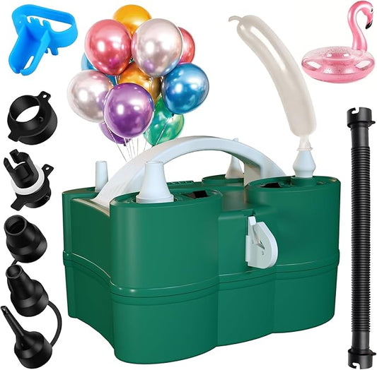 Balloon Pump Electric Party Decorations - Electric Balloon Pump for Balloon Arch Kit, Portable Dual Nozzle Balloon Inflator