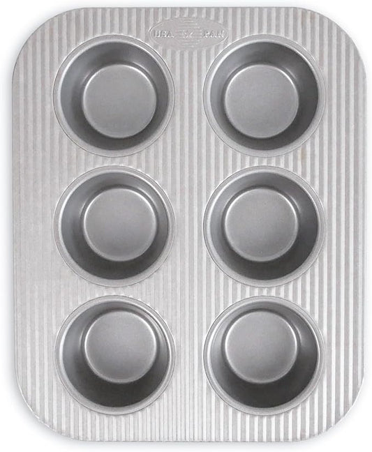 USA Pan Nonstick Toaster Oven 6 Cup Muffin Pan, Aluminized Steel