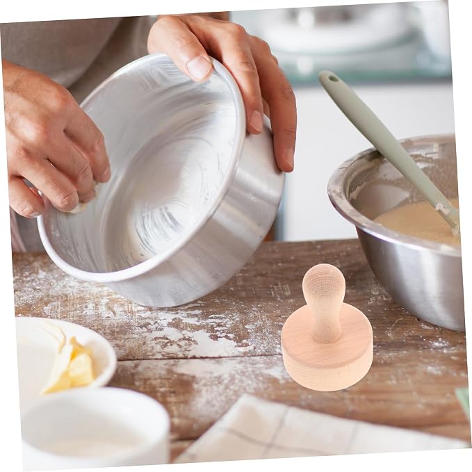 Wooden Tart Tamper with Handle Versatile Baking Tool for Tarts and Pastries Mashing Stick for Diy Desserts Easy to Clean and Use Kitchen