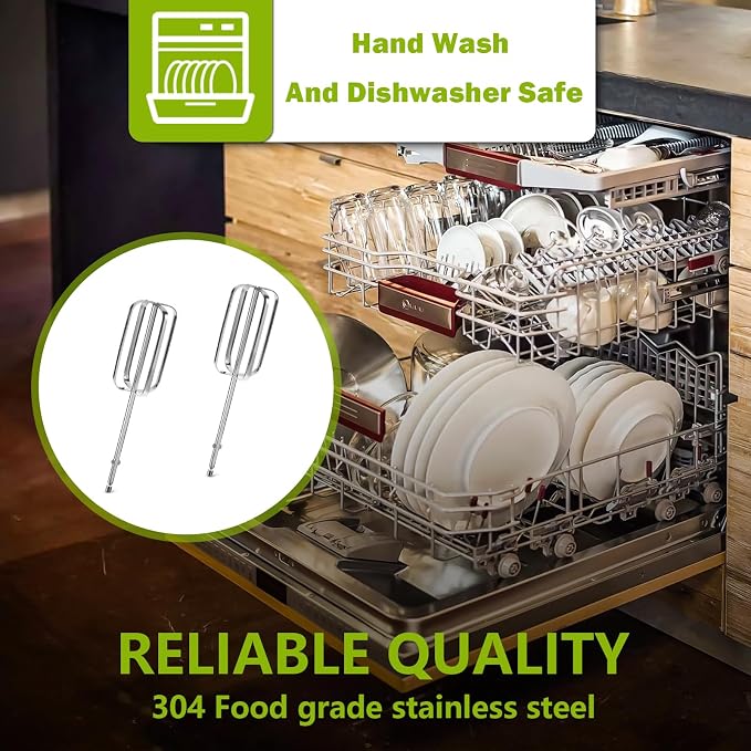 Alocs Hand Mixer Beaters Blender Attachments, Hand Mixer Replacement Beaters for Hamilton Beach Hand Mixers 62682RZ 62692 62695V 64699 Electric Mixer Replace Parts - 2 Pack