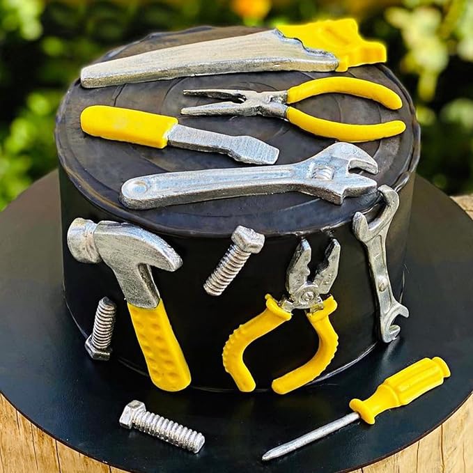 Hand Tools Silicone Molds, Wrench Fondant Molds for Cake Decoration Candy Cupcake Topper Cake Polymer Clay Crafts Epoxy Resin