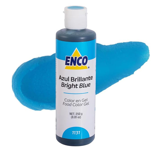 ENCO Food Coloring Gel Bright Blue 8.8 oz (250g) Concentrated, Vegan