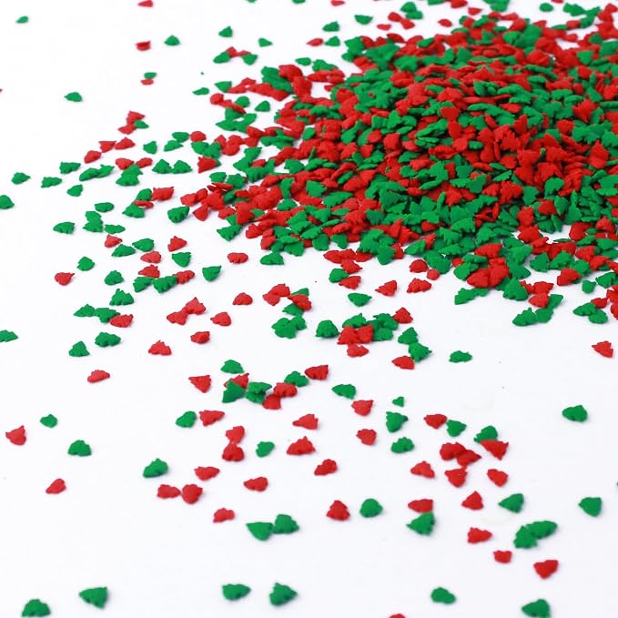 Sprinkle Pop Christmas Tree Confetti Sprinkle Mix| Red & Green Sprinkles Confetti| Christmas Tree Shaped Edible Confettis Made in USA for Decorating Cake Cupcakes Cookie Donuts, 4oz