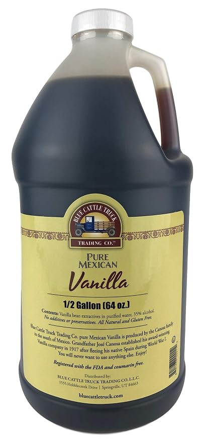 Blue Cattle Truck Trading Co. Pure Mexican Vanilla Extract, Half Gallon, 64 Ounce