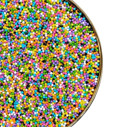 Sprinkles, White Edible Pearl Sprinkles for Cake Decorations, Baking, Ice Cream, Cookies, Cupcake Topper Edible Pearls Sprinkles - 2mm Matte White Sugar Pearls for Cake Decorating ( 130g/4.6oz )1 Bottle (2mm purple blue green)