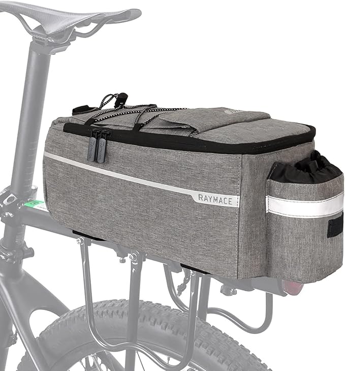 RAYMACE Bike Rear Rack Bag with Tail light, Bike Truck Cooler Bag for Warm or Cold Items