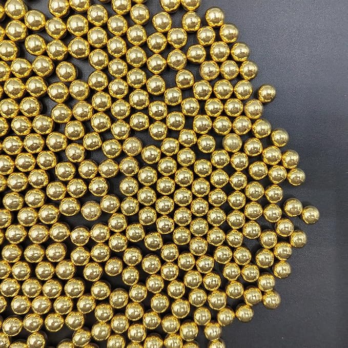 Homankit Gold Pearl Sprinkles for Cake Decorating, 7mm 120g/4.23OZ Sugar Pearl Cake Decorations for Baking Cookie Cupcake Toppers Ice Cream Toppings Birthday Wedding Supplies