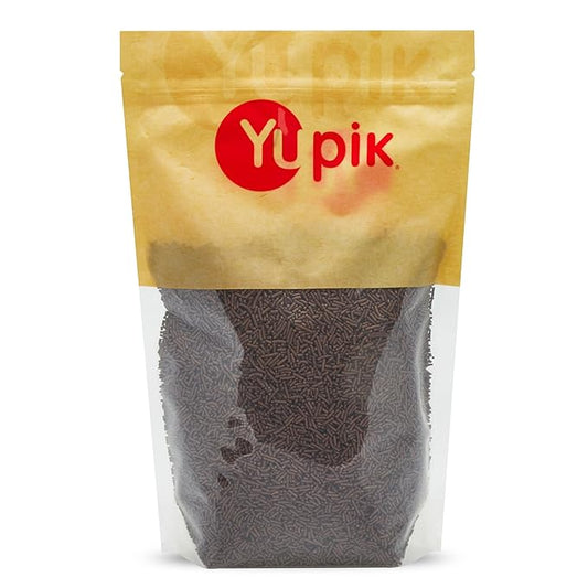 Yupik Oblong Chocolate Flavored Sprinkles, 2.2 lb (35.2 oz), Low Sugar, Cholesterol-Free, Sodium-Free, Kosher, Perfect for Baking and Decorating Ice Cream, Cakes, Cookies, Cupcakes, and Donuts