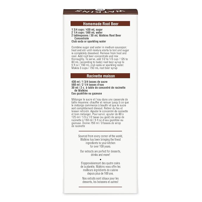 Watkins Root Beer Concentrate, 2 oz. Bottles, Pack of 6 (Packaging May Vary)