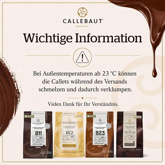 Belgian Milk Chocolate Baking Callets (Chips) - 33.6% - 1 bag, 5.5 lbs
