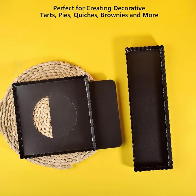 Special Shapes Fruit Tart Pan with Removable Loose Bottom Non-stick Carbon Steel