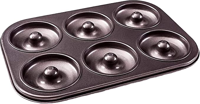 Donut Pan by Dohnuts - Premium 6 Cup Non-Stick Mini Doughnut and Bagel maker – for Healthier Homemade Baked Cakes